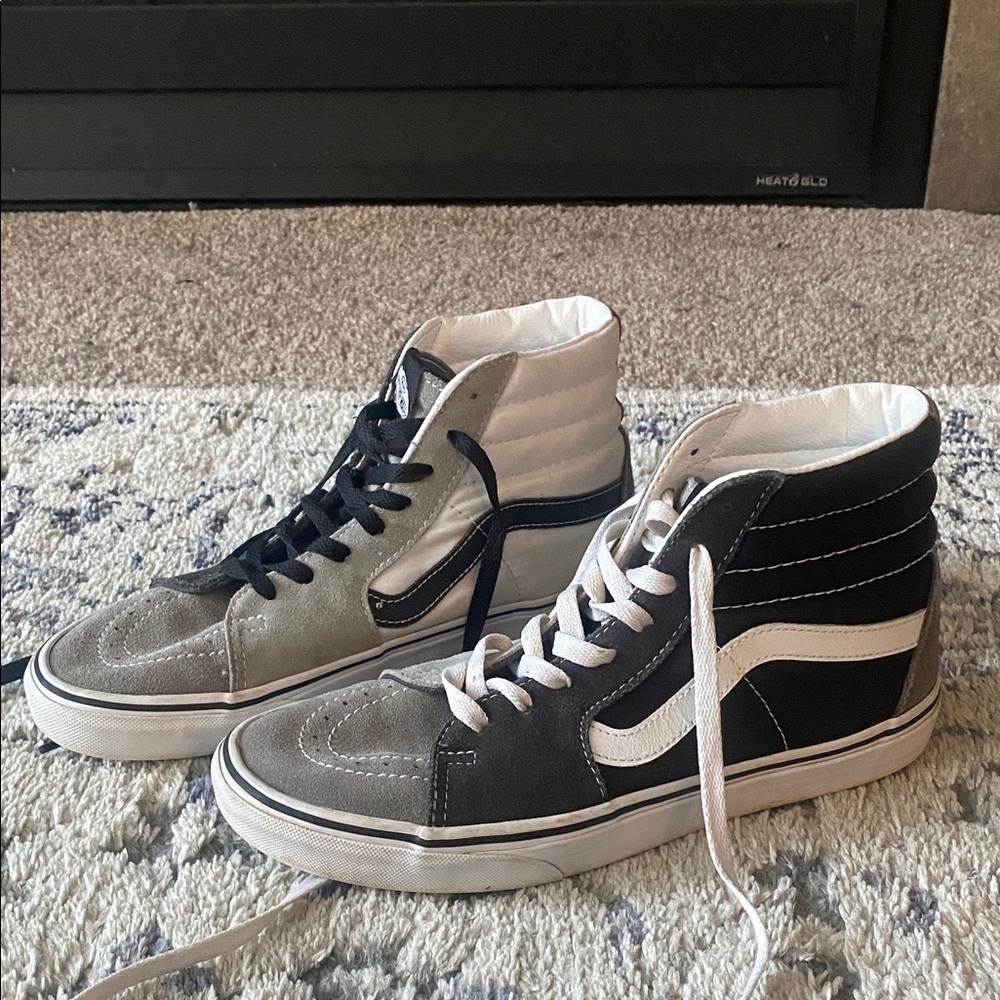 Vans Men's High-Top Sneakers - Black and Gray